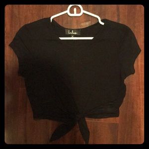 Lulus black crop top